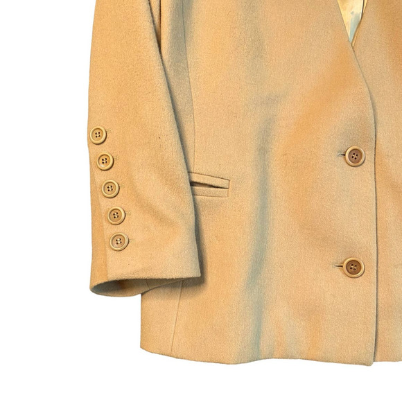 Vintage ESCADA Margaretha Ley Wool & Cashmere Mustard Blazer Coat 40 Jacket - Picture 2 of 6